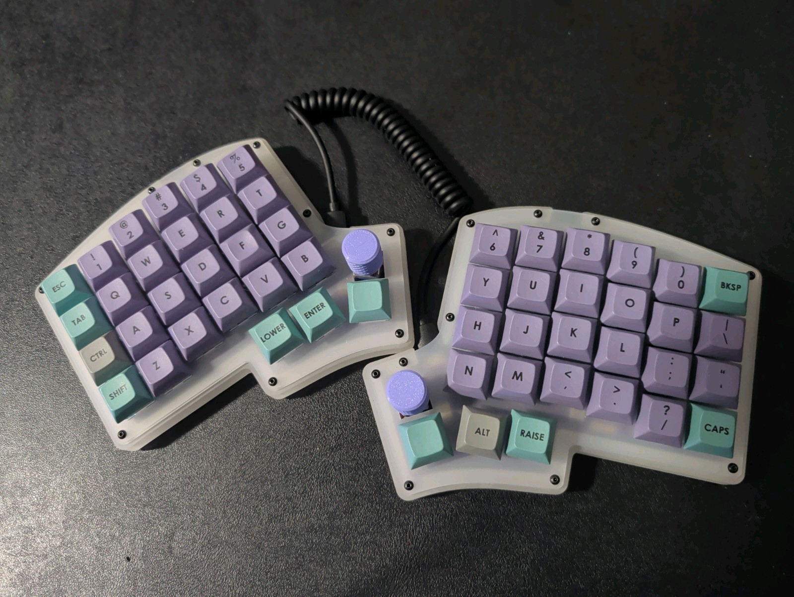 Keebio Iris Rev 8 Split Mechanical Keyboard Durock Shrimp Silent Tactile Acrylic