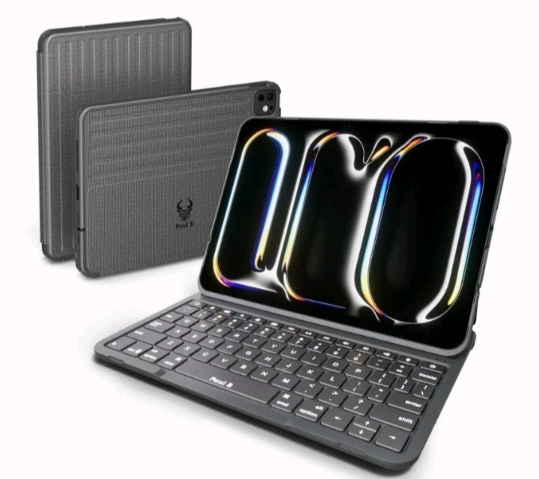 PAUL B Keyboard Case for iPad Pro 11 Inch 2024 M4 5th Gen