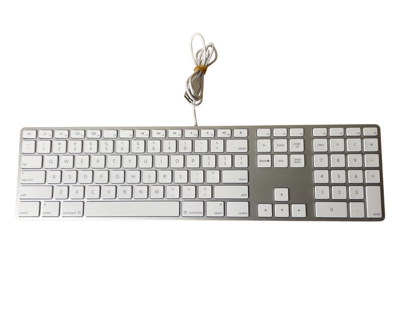 Apple A1243 Wired USB Keyboard w/ Numeric Keypad Aluminum Silver Genuine OEM