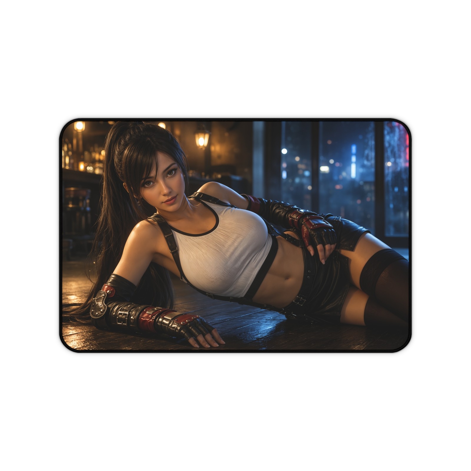 Tifa Lockhart Fantasy RPG Desk Mat, Gaming Mouse Pad and Gamer Gift