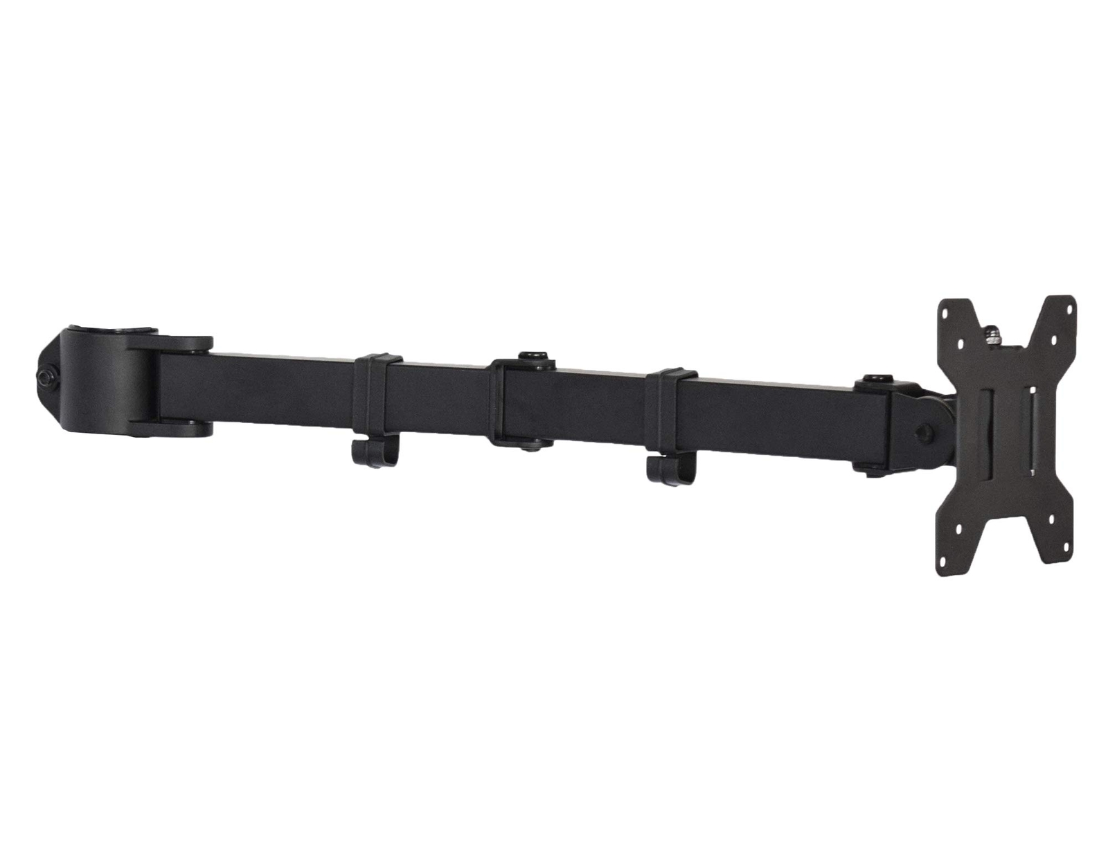 Black Fully Adjustable Single Monitor Arm for Desk Mount Stand up to 27"