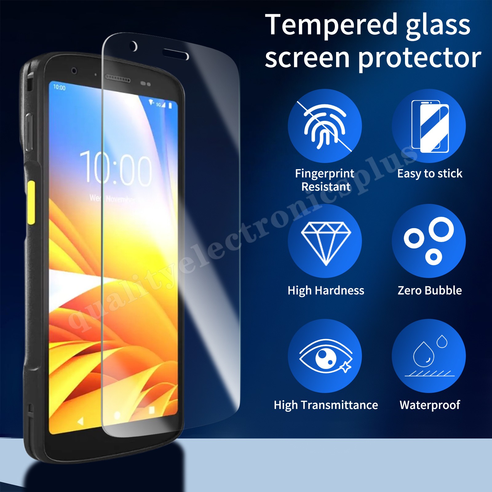 10PC Tempered Glass Screen Protector for Zebra TC22 TC27 Barcode Scanner USA