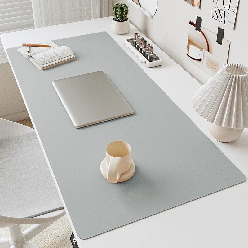 PU Leather Mouse Pads Desk Mat for Office Solid Color Gaming Waterproof Non-slip