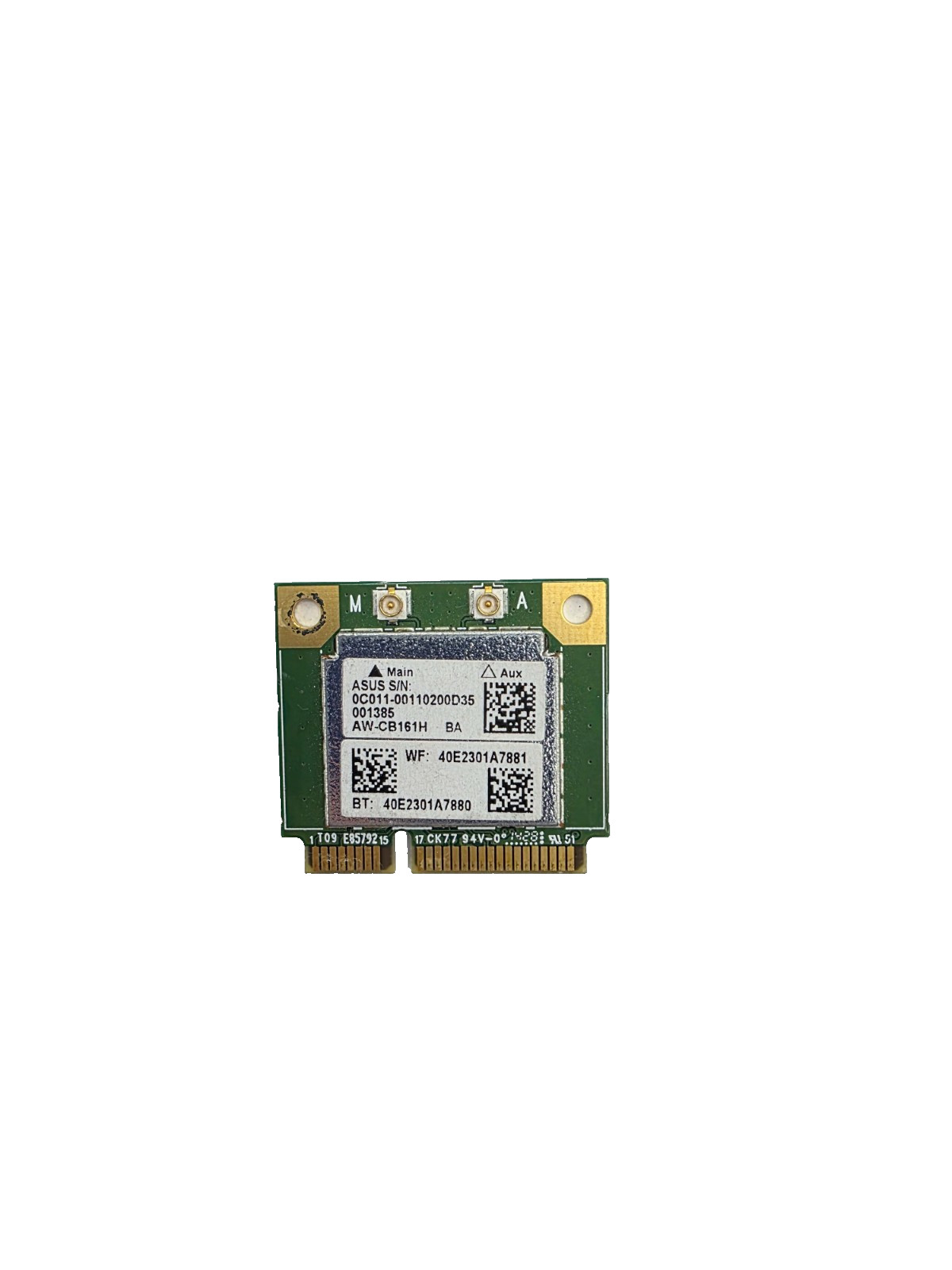 AzureWave AW-CB161H Realtek RTL8821AE 802.11ac WiFi BT Half Mini PCIe Card