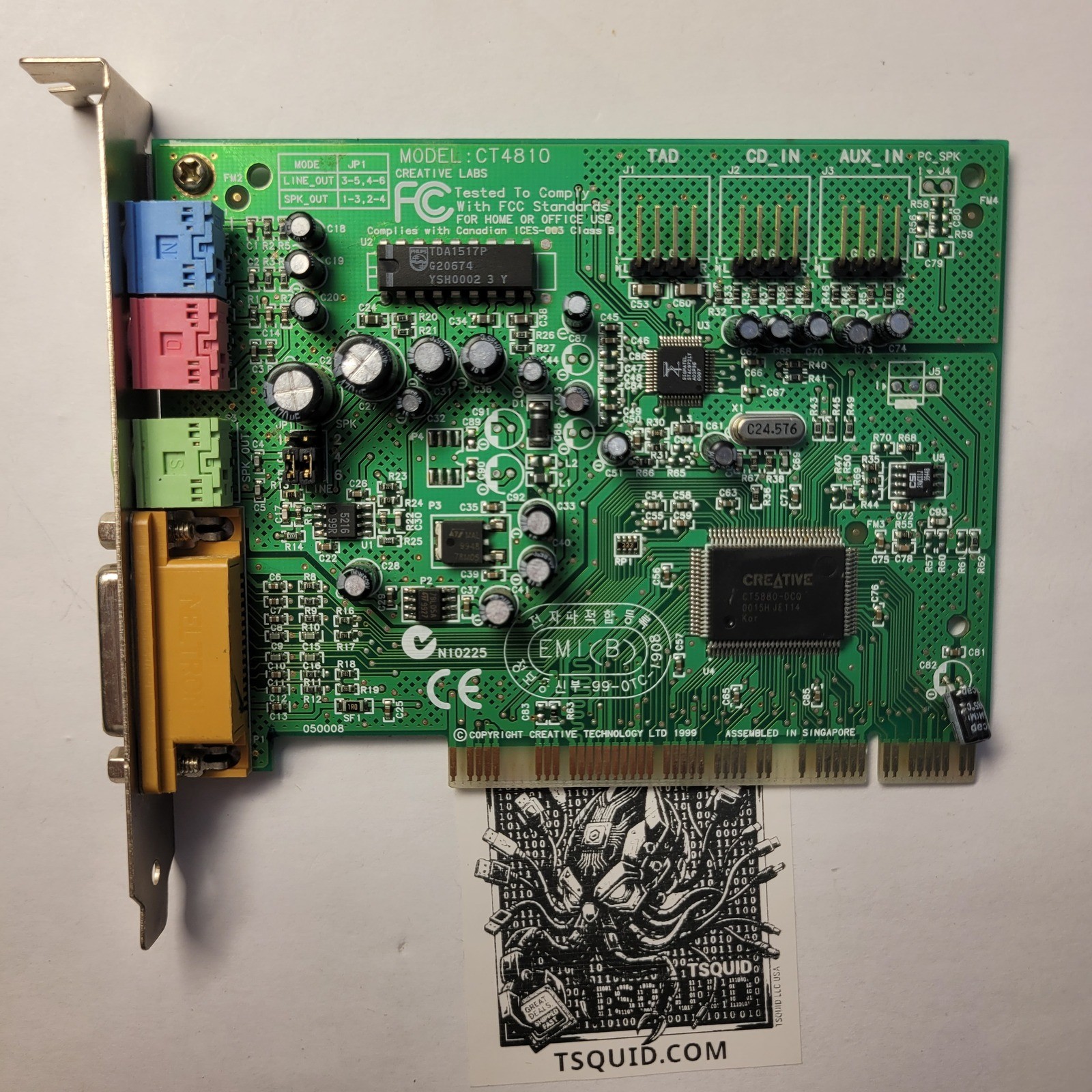 Creative Labs Sound Card CT4810 Sound Blaster Vibra 128 PCI Vintage Audio