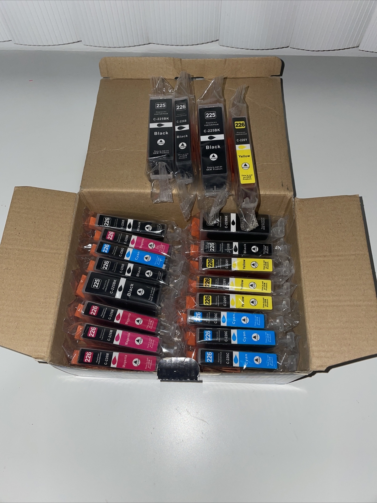 NEW EZ Ink Printer Cartridge 225/226 Canon (20 Pack) w/4 Small Black exp. 2024