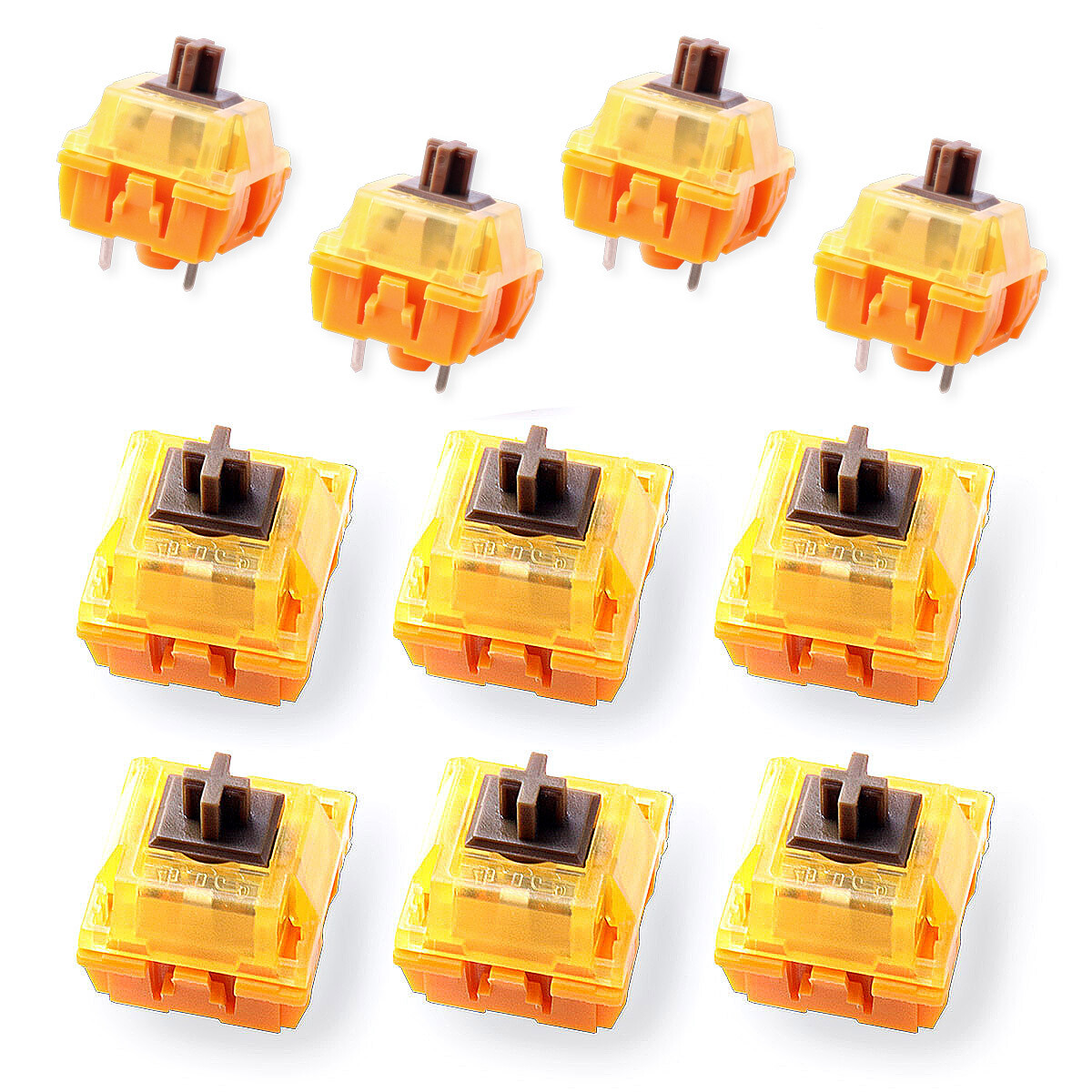 10 pcs V2 Backlit Mechanical Keyboard TTC Golden Brown Switch RGB SMD Haptic MX