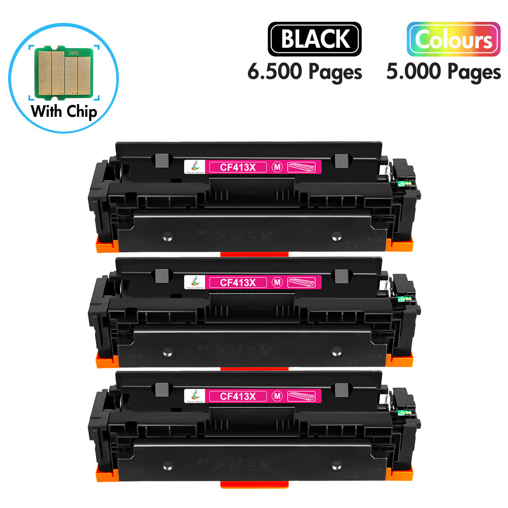 3PK CF413X MG Toner Cartridge Fits For HP LaserJet Pro MFP M377dw M477dw M477fdn