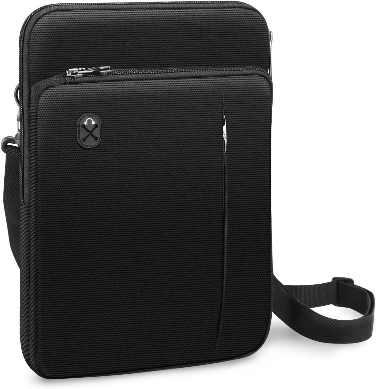 FINPAC 12.9-13 Inch Tablet Laptop Sleeve Case, Briefcase Shoulder Bag Black 