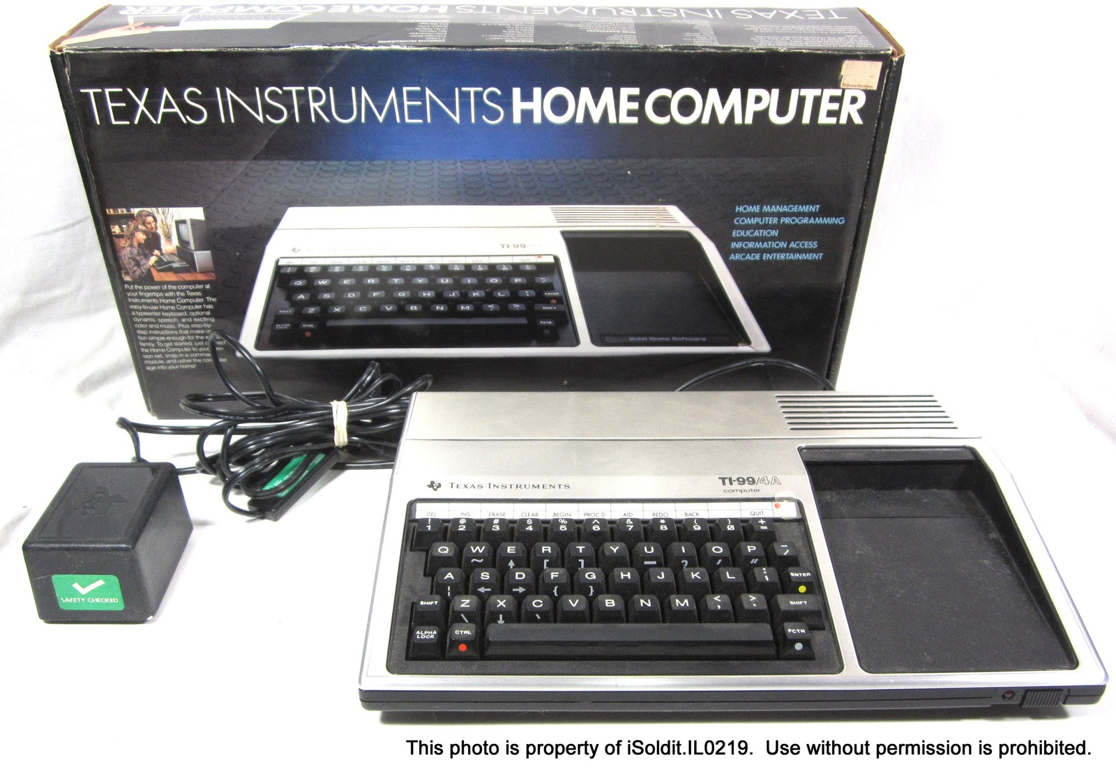 Vintage TEXAS INSTRUMENTS HOME COMPUTER 99/4A in Original Box w/ Controllers +