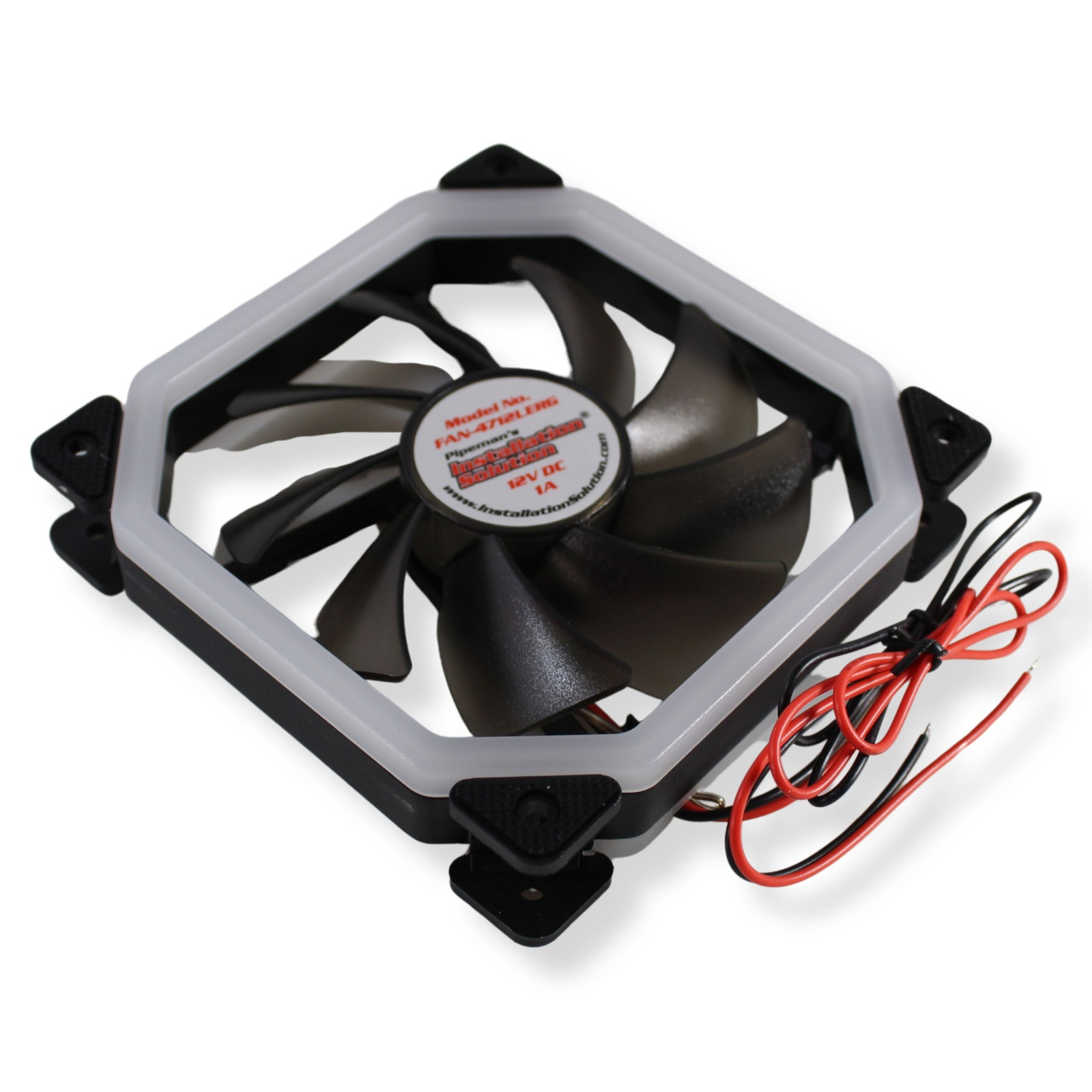 12V Ultra Quiet Amplifier Cooling Fan w/ RGB LED Lights Installation Solution