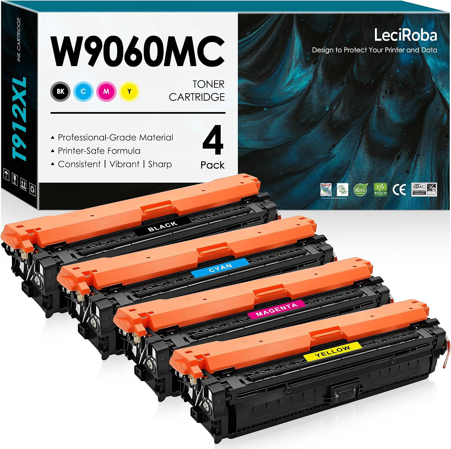 LeciRoba Compatible Toner Cartridge Replacement for HP W9060 W9060MC W9061MC W90
