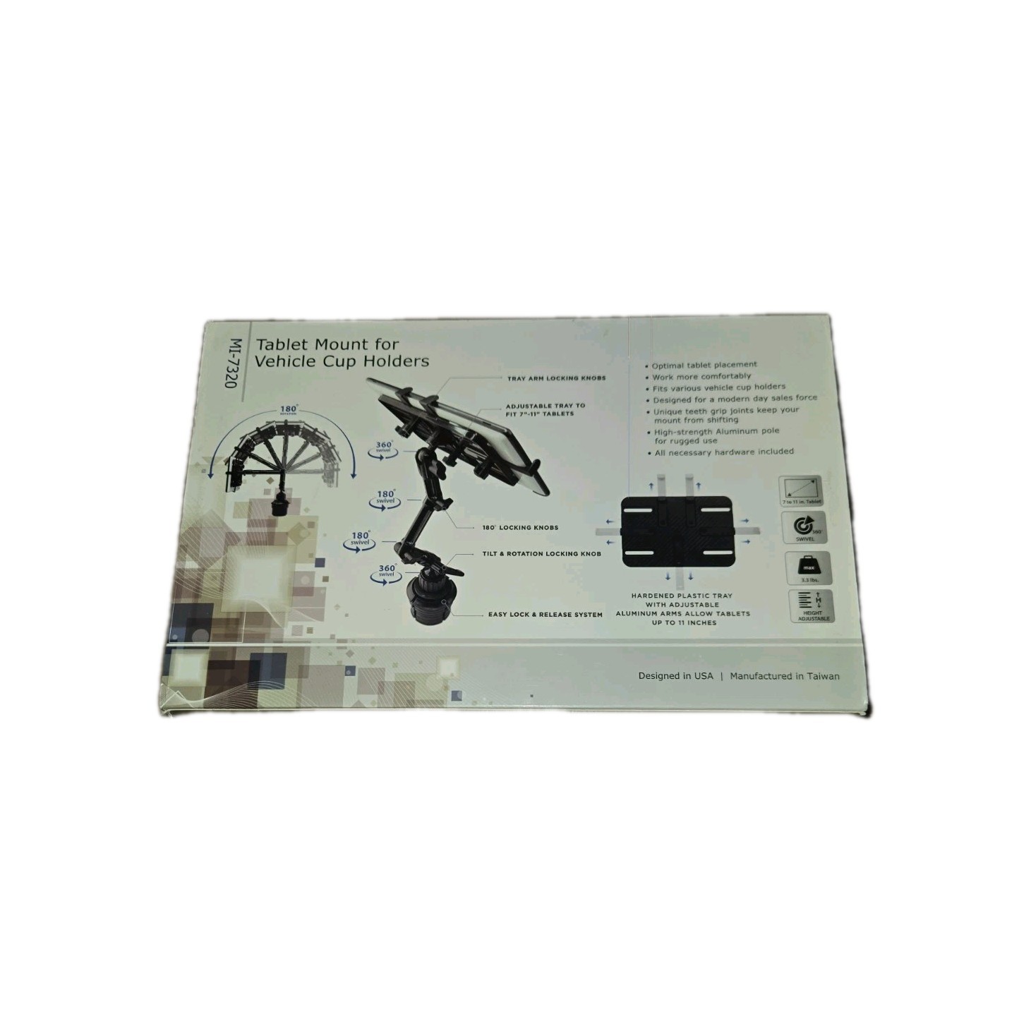 Mount-it Premium Tablet Mount for Vehicle Cup Holders