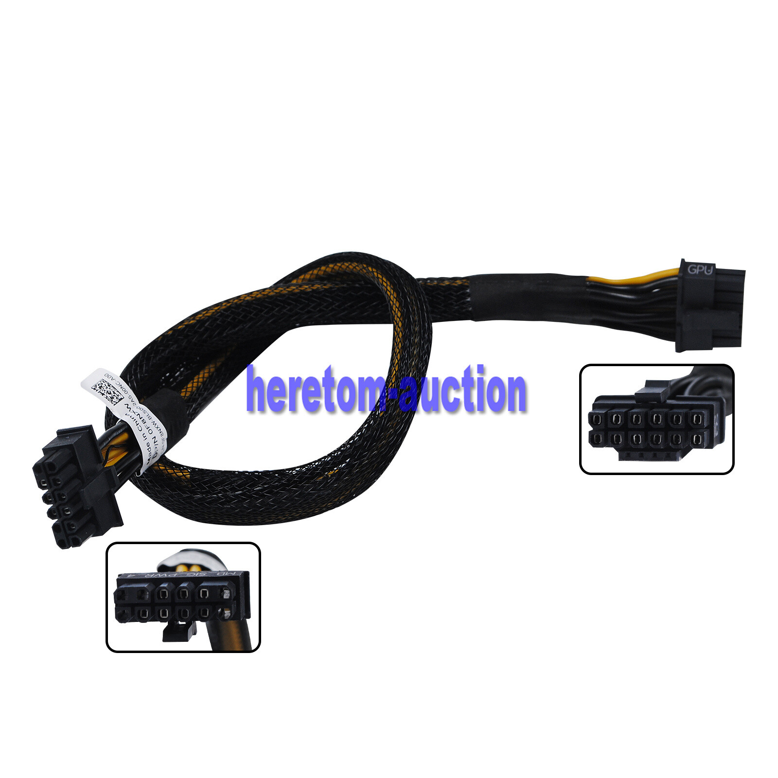 Original Dell R7525 R750 R750XA 12-Pin to 16-Pin (12+4) GPU Power Cable F8NXW