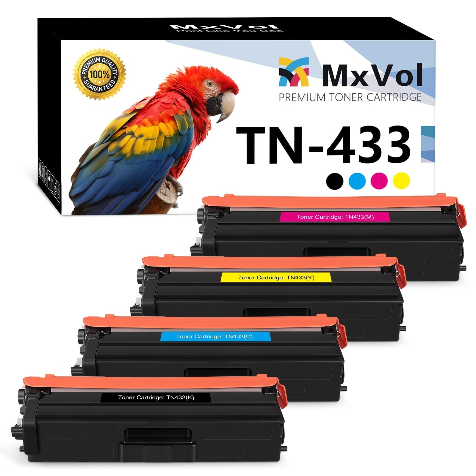 MxVol Compatible TN433 TN431 TN-433 Toner Cartridge Replacement for Brother T...