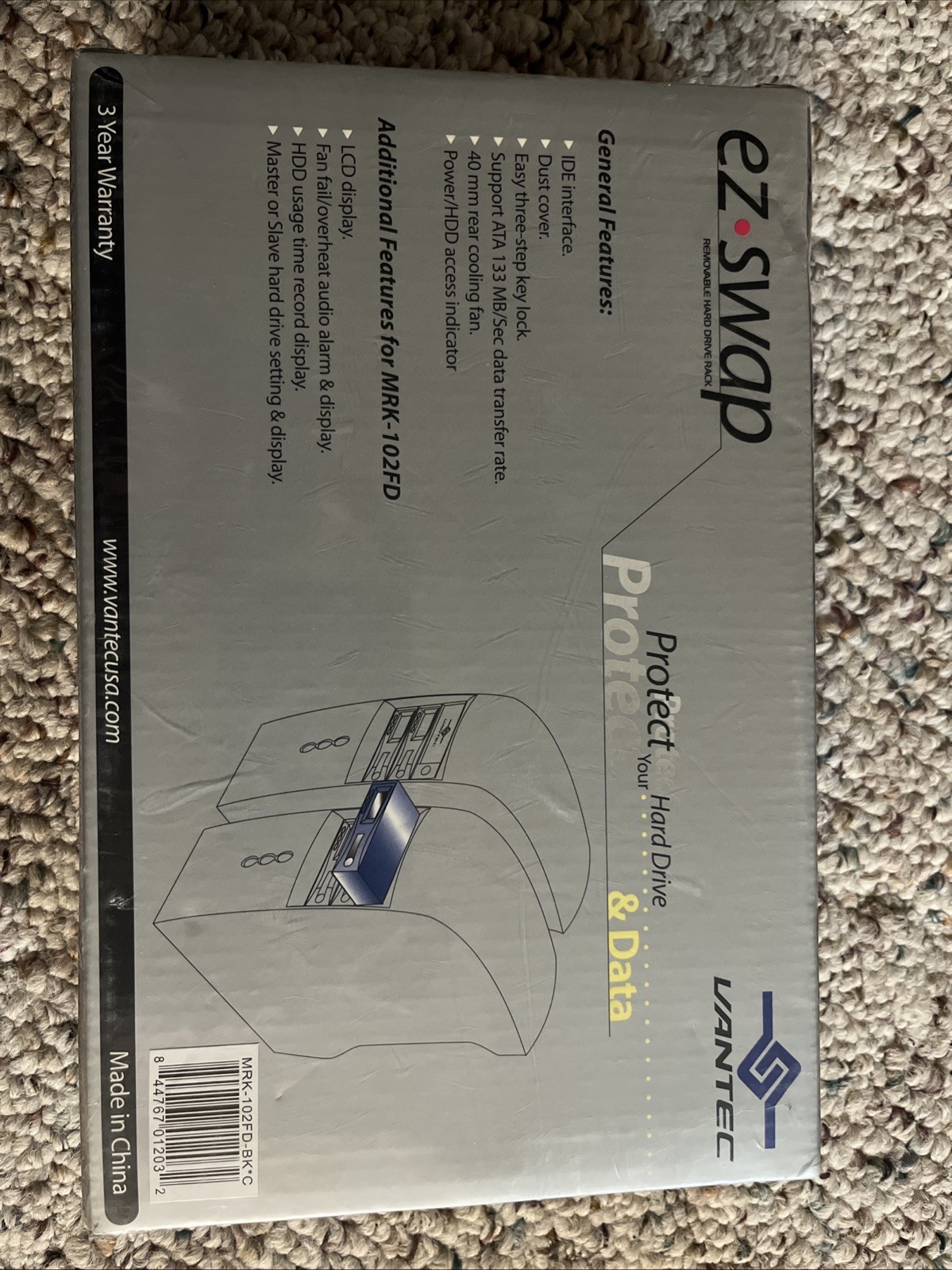 Vantec EZ-Swap IDE Series Removable 3.5" Hard Drive Rack – MRK-102FD / MRK-103F