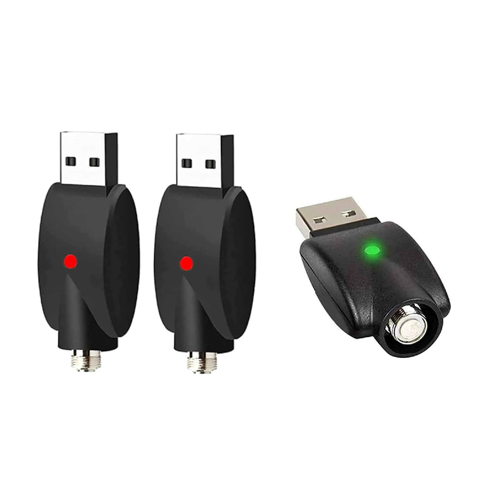 3 PCS Universal USB Thread Cable, Smart Charger with LED Indicator, Black