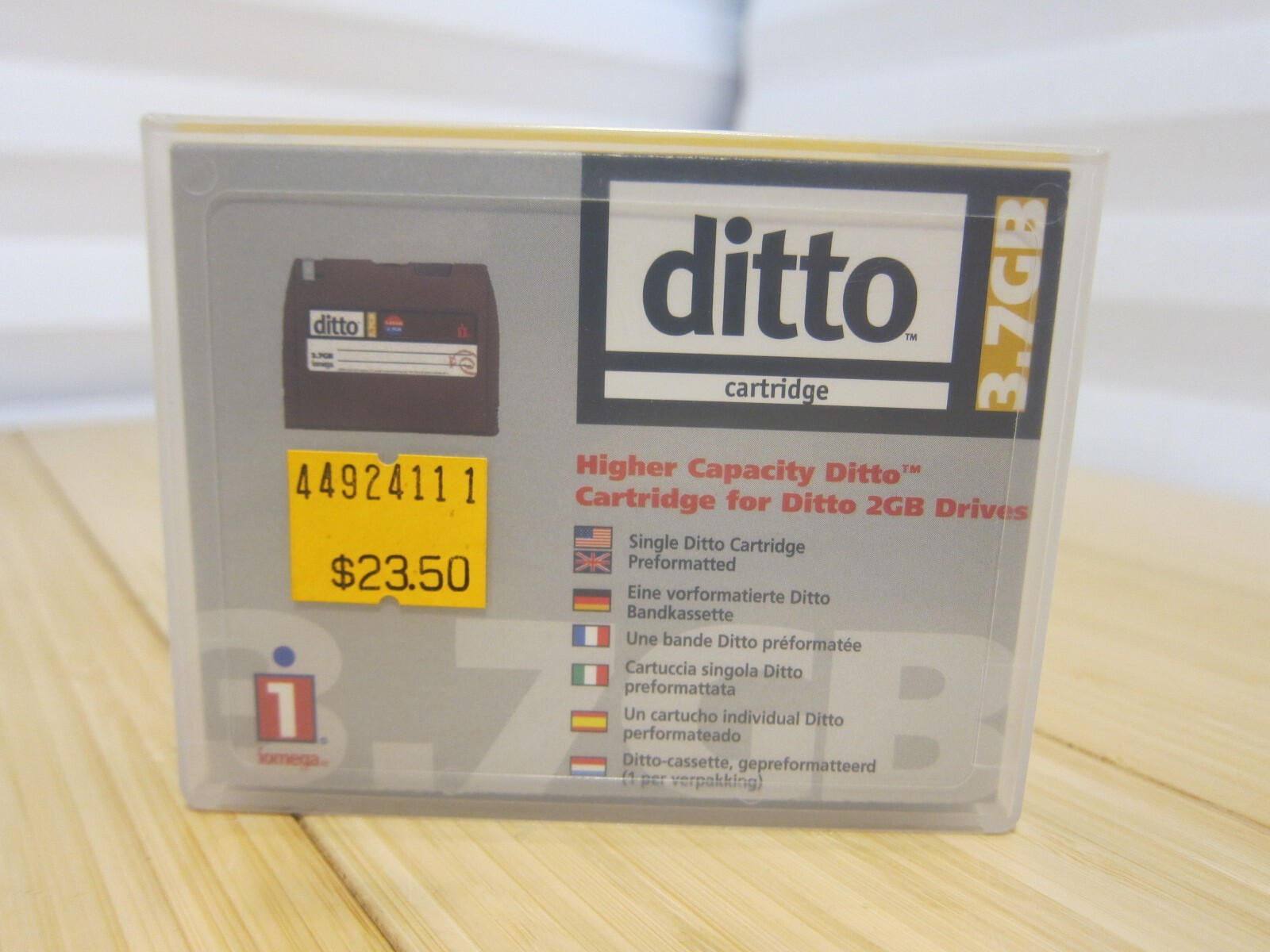 NOS Iomega 3.7GB Higher Capacity Cartridge for Ditto 2GB Drives