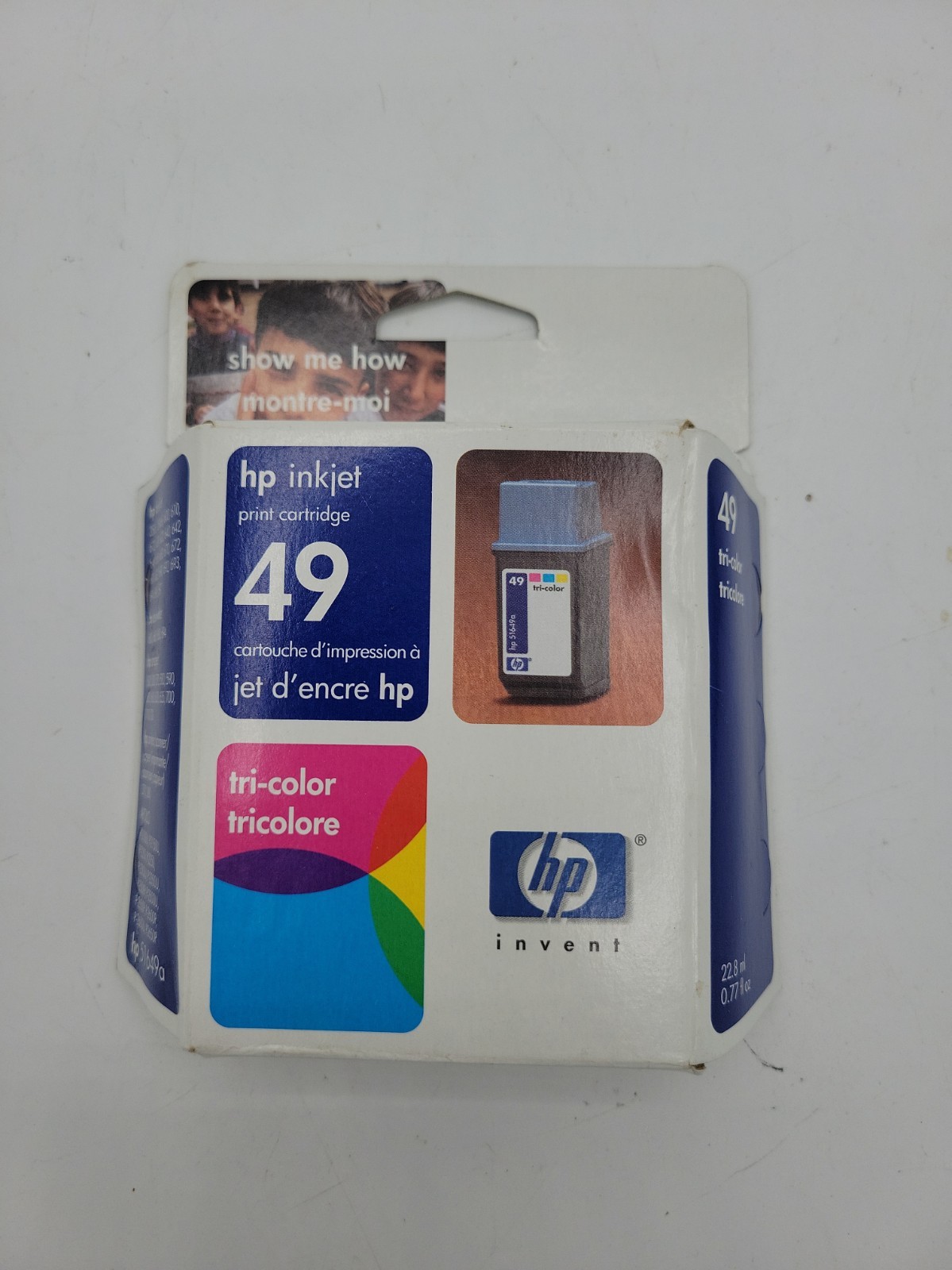 Genuine Authentic HP 49 Tri-color Inkjet Ink Cartridge NEW Sealed Exp. May 2004