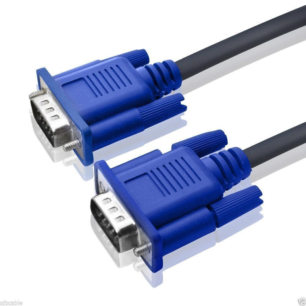 SVGA SUPER VGA Monitor 15PIN M/M Cable CORD FOR PC TV HDTV Blue 6 FEET