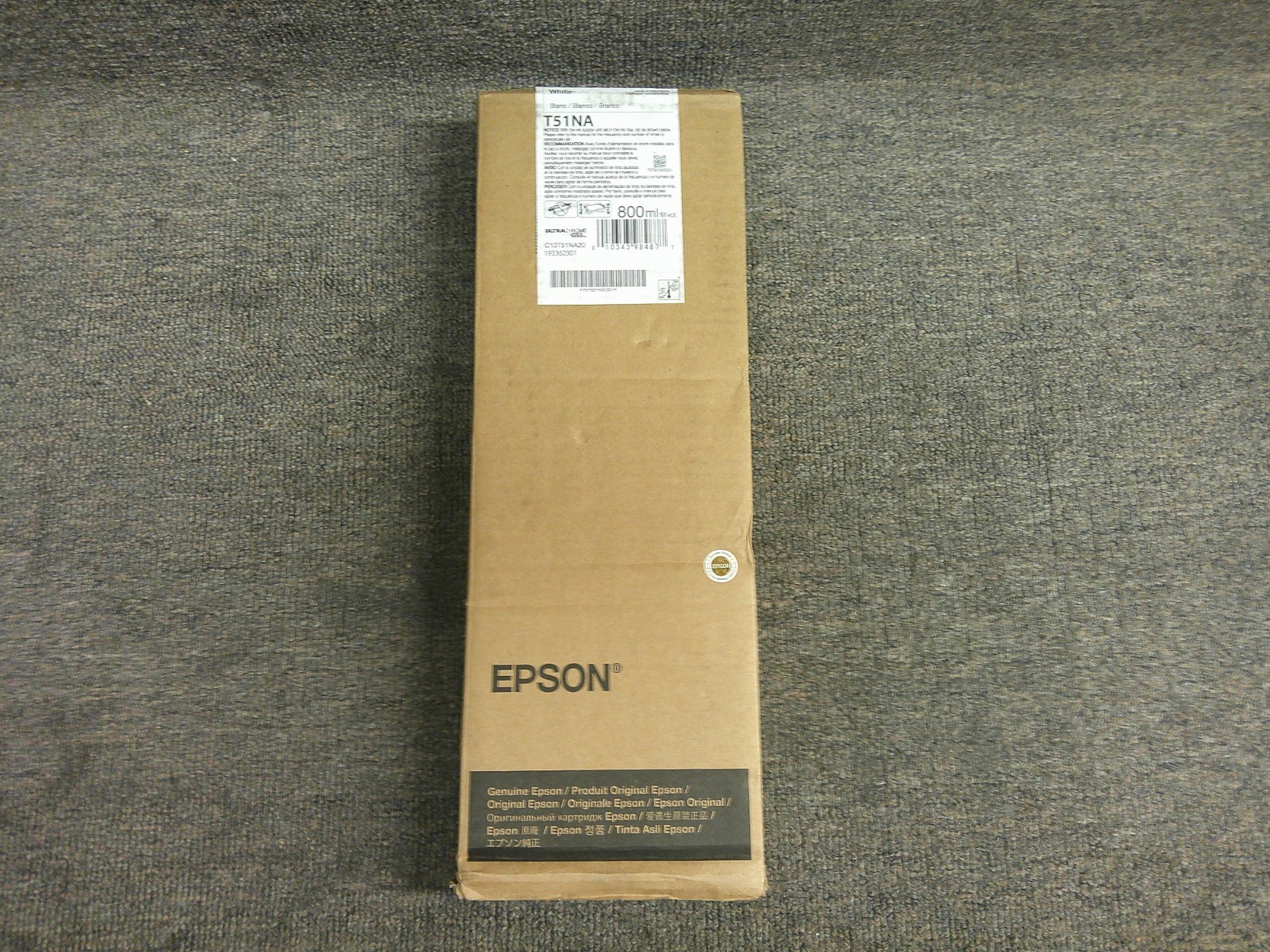 T51NA New Genuine Epson White Ink GS3 800ml for the 07/2027