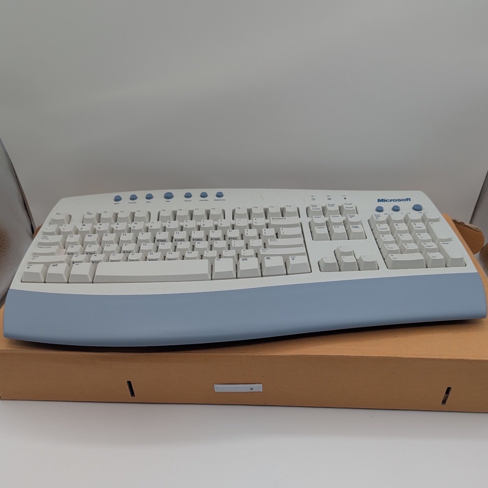 Microsoft Internet Keyboard Vintage PS/2 Wired White C19-00329 New in Box