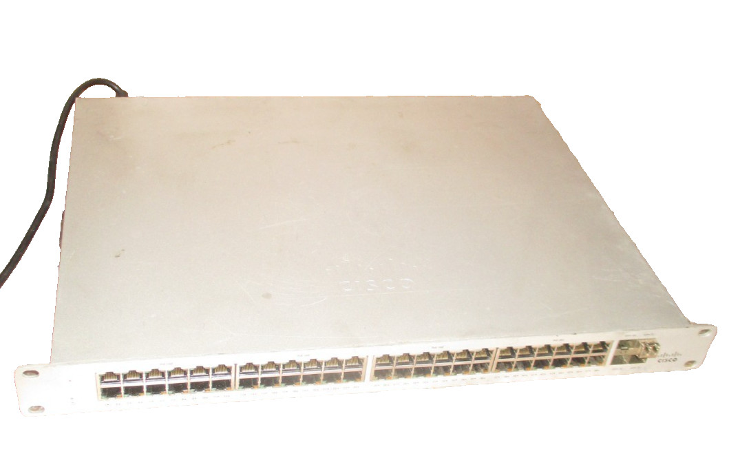 Cisco Meraki MS125-48FP-HW PoE Switch w/Power Adapter