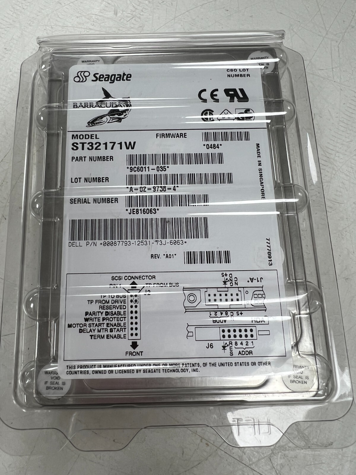 👀 NEW SEAGATE BARRACUDA 7.2K INTERNAL HARD DRIVE F/W 0484 2.1GB ST32171W