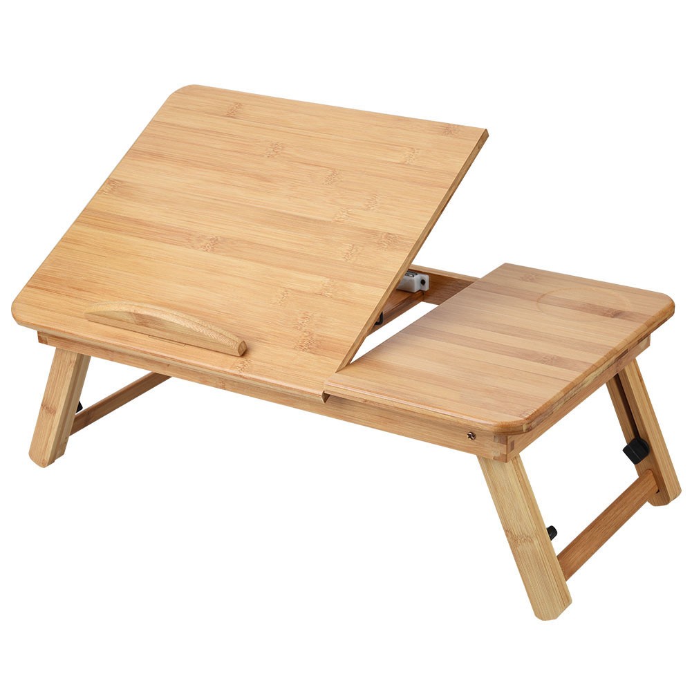 Foldable Wooden Bamboo Laptop Table Sofa Bed Office Laptop Stand Adjustabl 62*34