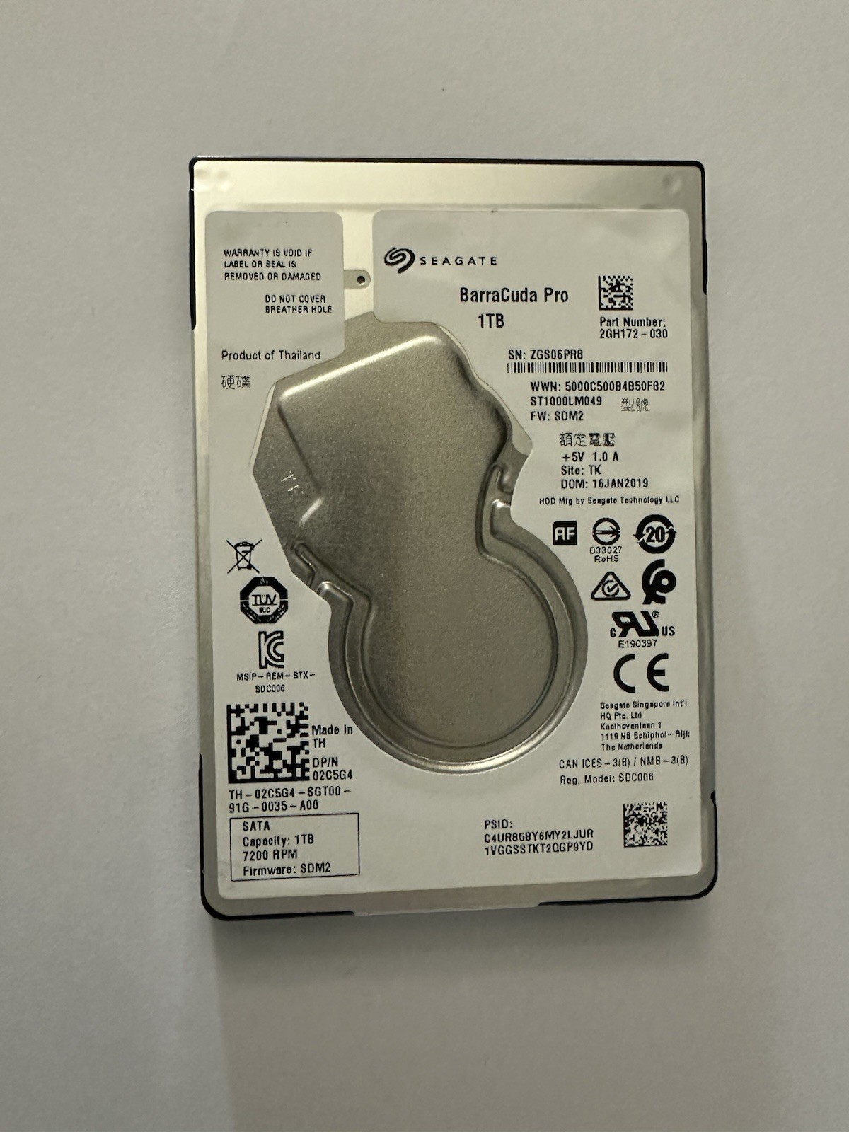 Seagate Barracuda Pro 1TB 2.5 Laptop HDD 7200RPM 128MB Cache SATA 6Gb