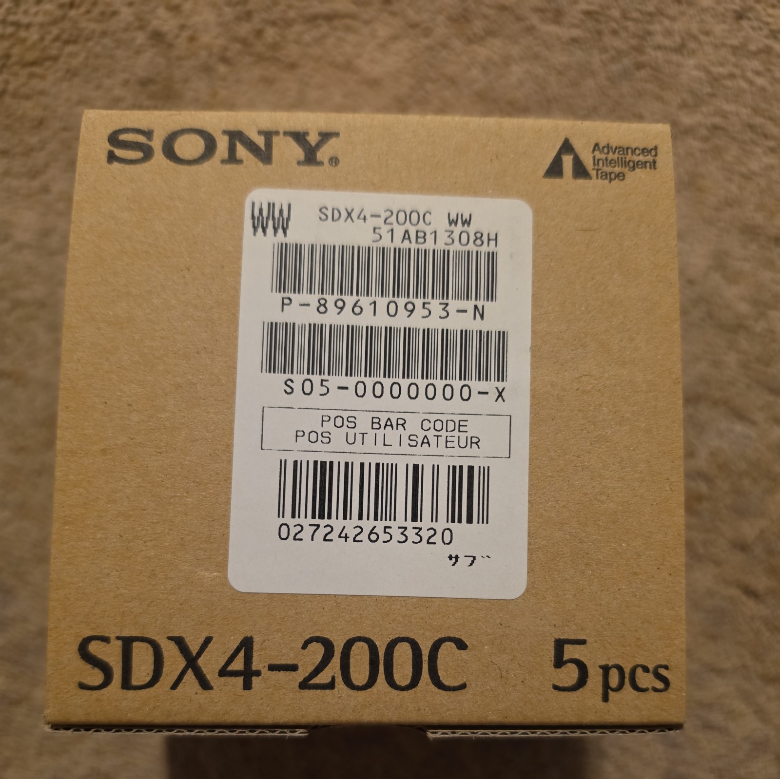 5 Sony SDX4-200C AIT-4 Data Tape Cartridge 200GB -520GB  Brand New Sealed