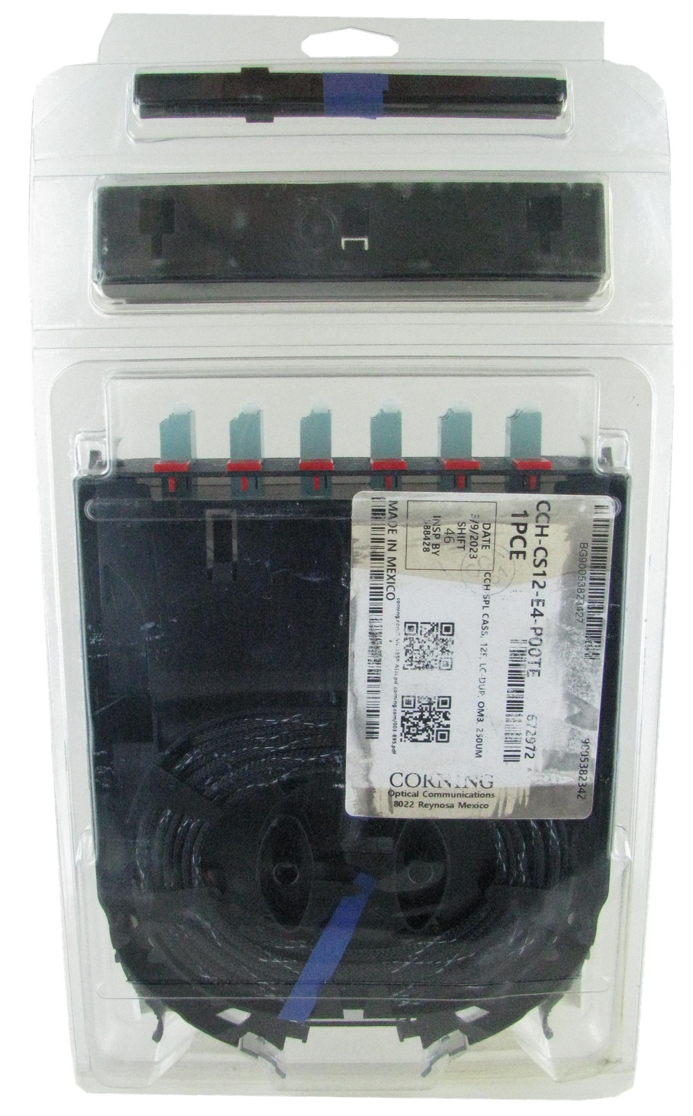 Corning CCH-CS12-E4-P00TE Splice Cassette, 12 Fiber, LC Duplex OM3 B-STOCK ~STSI