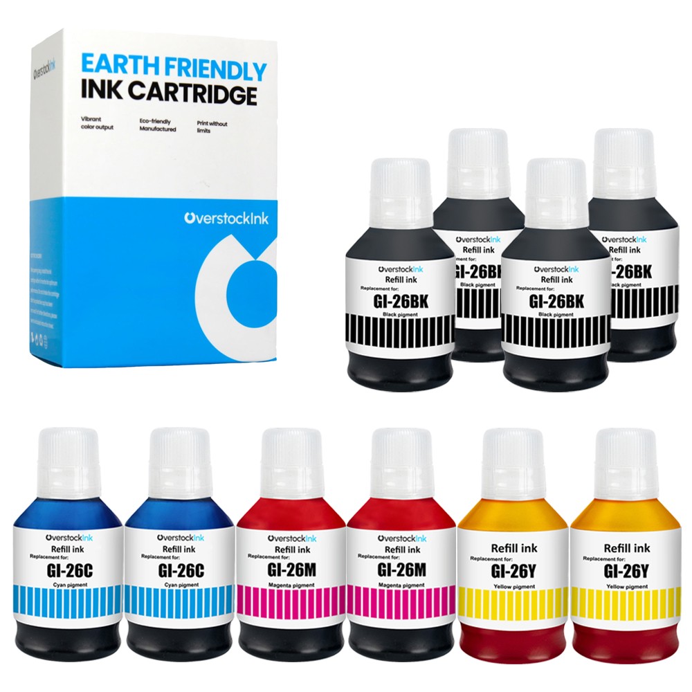 10-Pack Compatible OSI Ink Canon 26 Refill Bottle for MAXIFY GX6020 GX7020