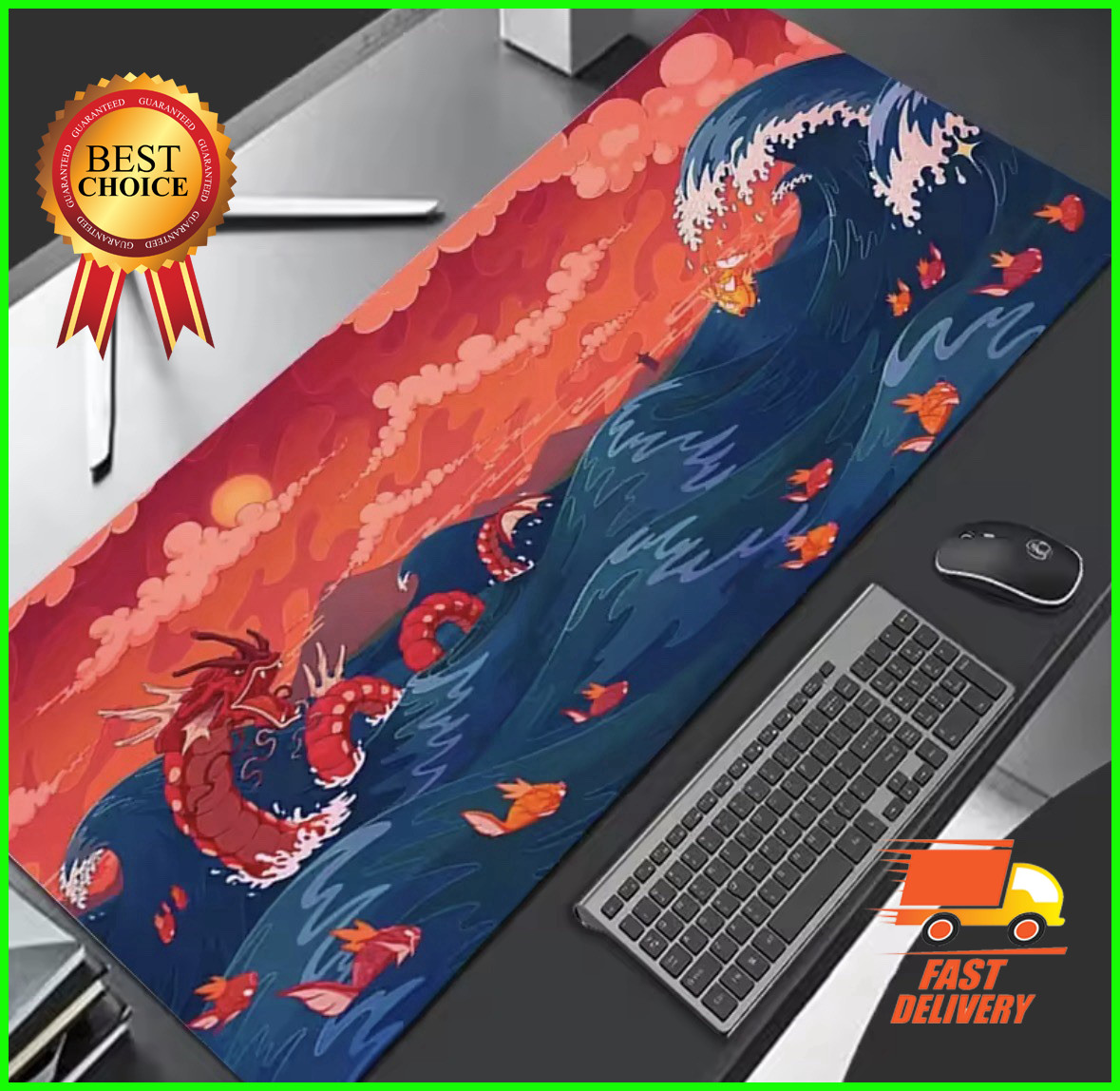 Shiny Red Gyarados Game Pokemon Playmat Desk Mat Pad Mousepad ANP658