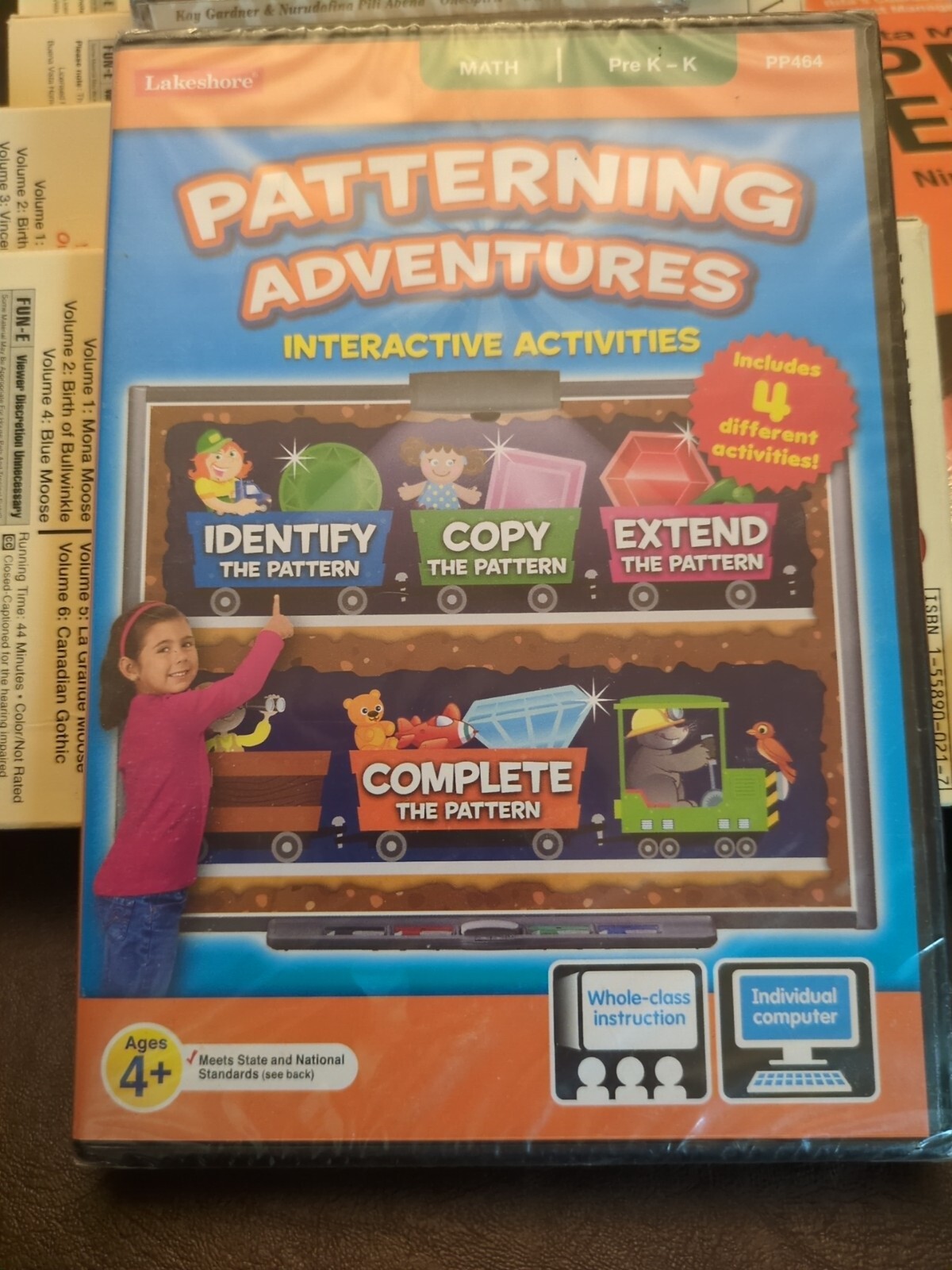 "Lakeshore PC/Mac Patterning Adventures " 4 Math Skills, Ages 4+, New 