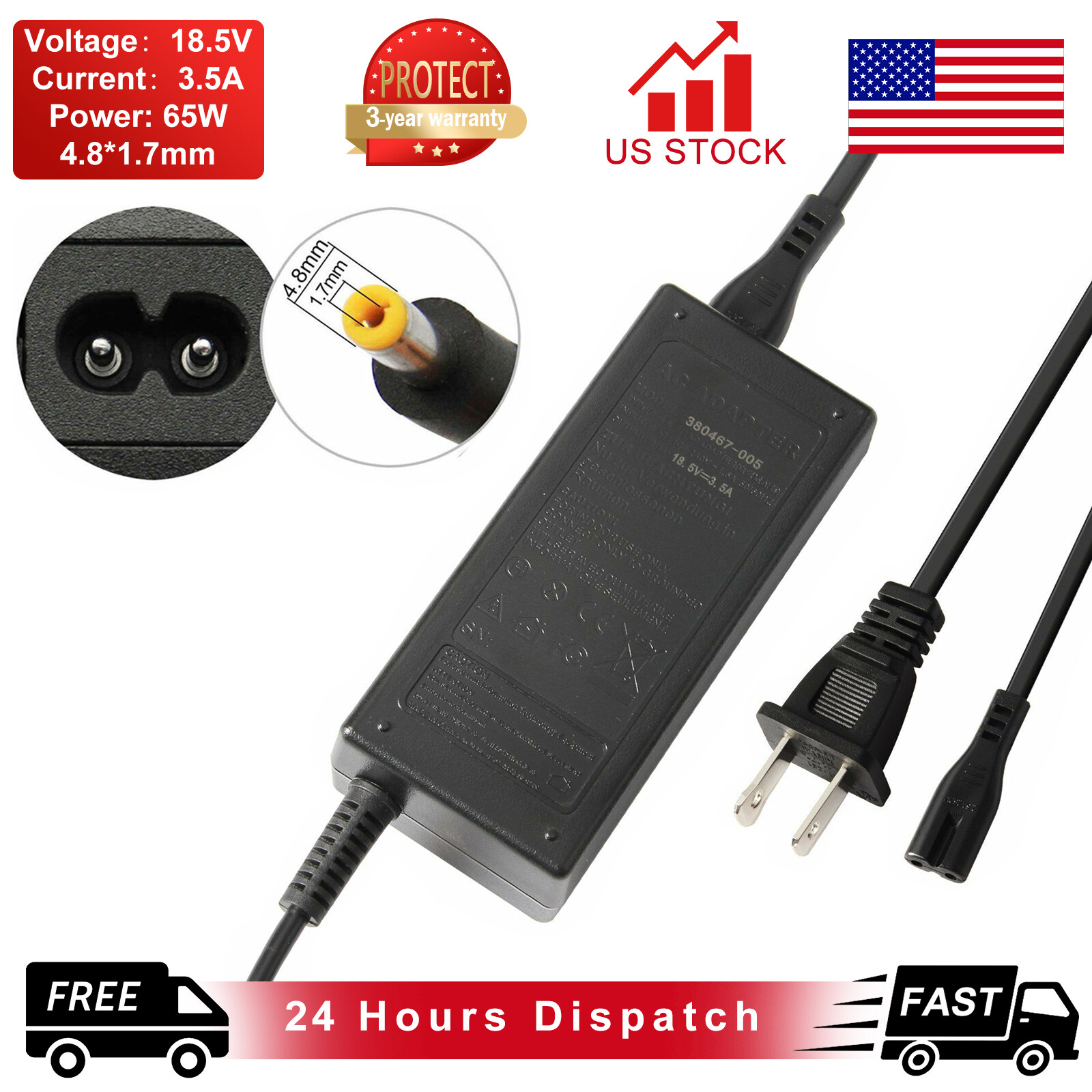 AC Adapter Charger For HP Compaq armada 110 E300 E500 E700 M300 M500 M700 V300