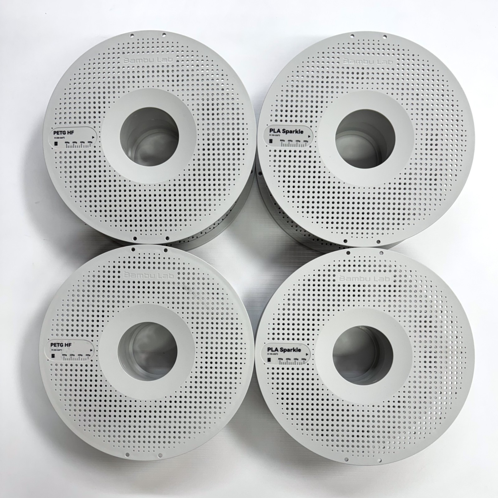 Bambu Lab FDM 3D Printer Empty Spools 1.75mm 1kg - Lot of 4