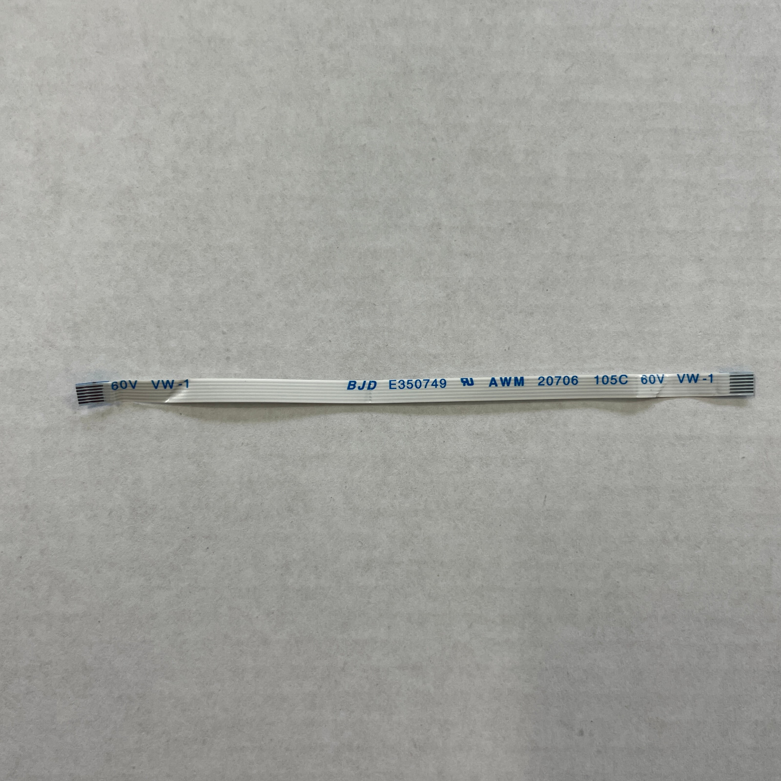 Genuine AWM 20706 6-Pin 100mm x 4mm Flat Ribbon Cable 60V 105C VW-1 BJD E350749