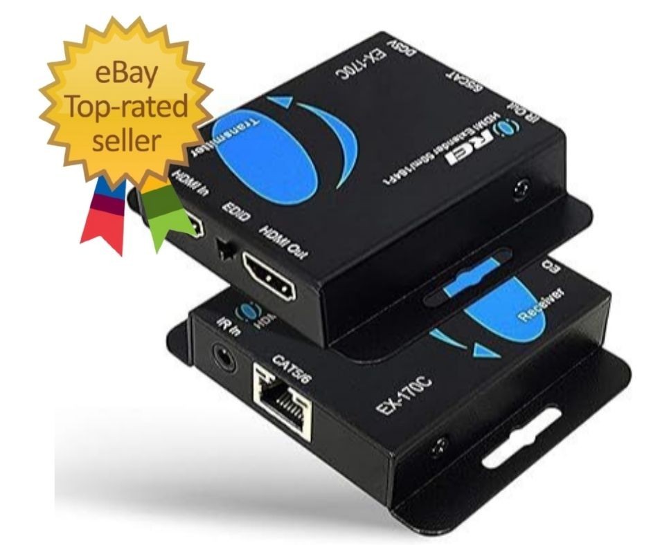 OREI 4K HDMI over Ethernet Extender Over CAT5/CAT6/CAT7 with IR Upto 164 Feet...