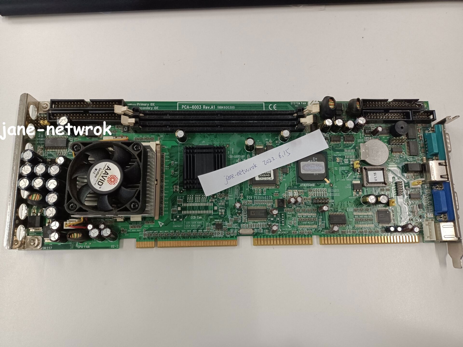 1PCS USED PCA-6003 A1 PCA-6003VE with CPU and fan Fast Shipping By FedEx or DHL