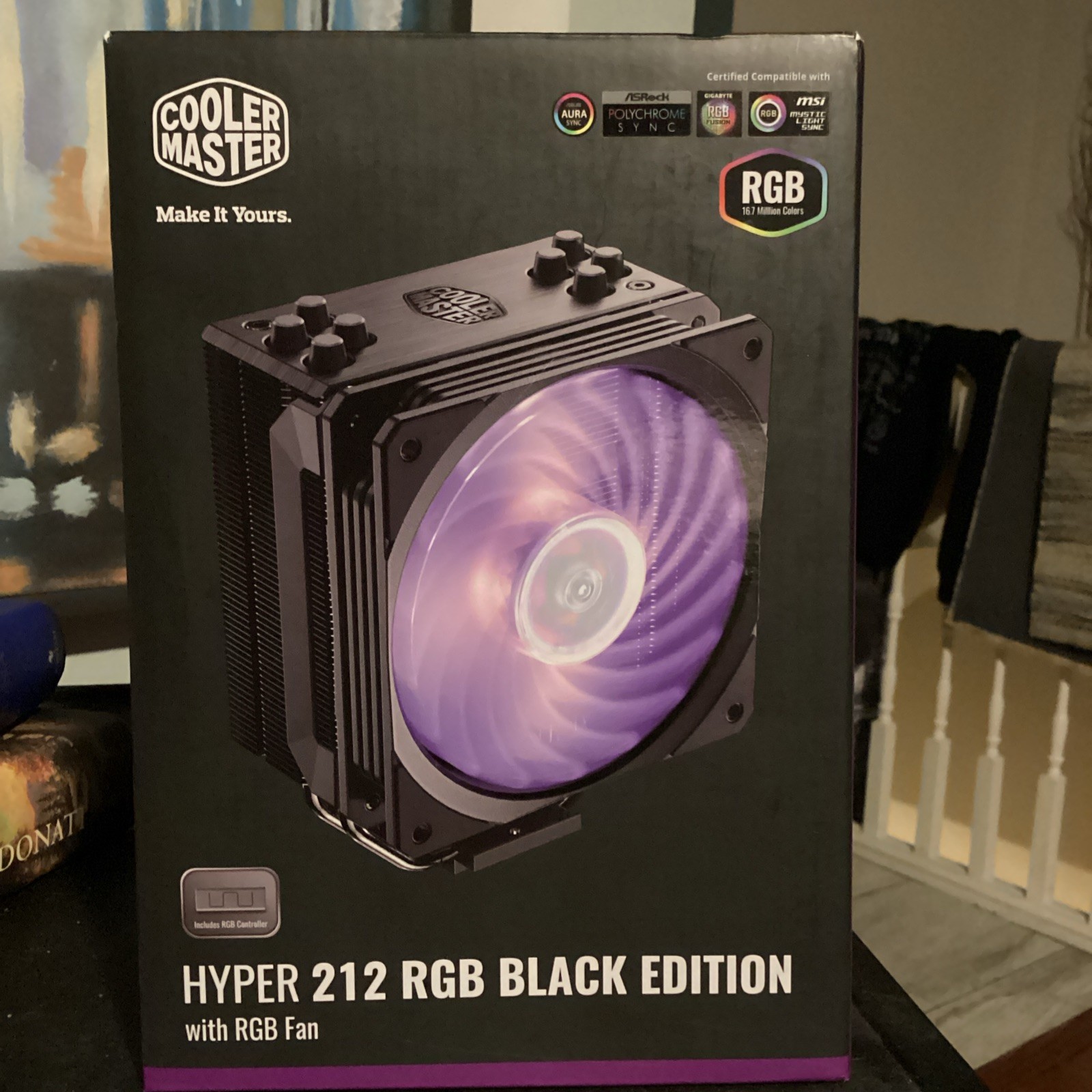 Cooler Master Hyper 212 RGB Black Edition CPU Air Cooler w/ SF120R 120mm openbox
