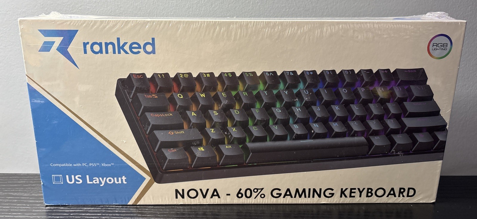 Ranked Nova-60% Gaming Keyboard-US Layout-RGB Lighting
