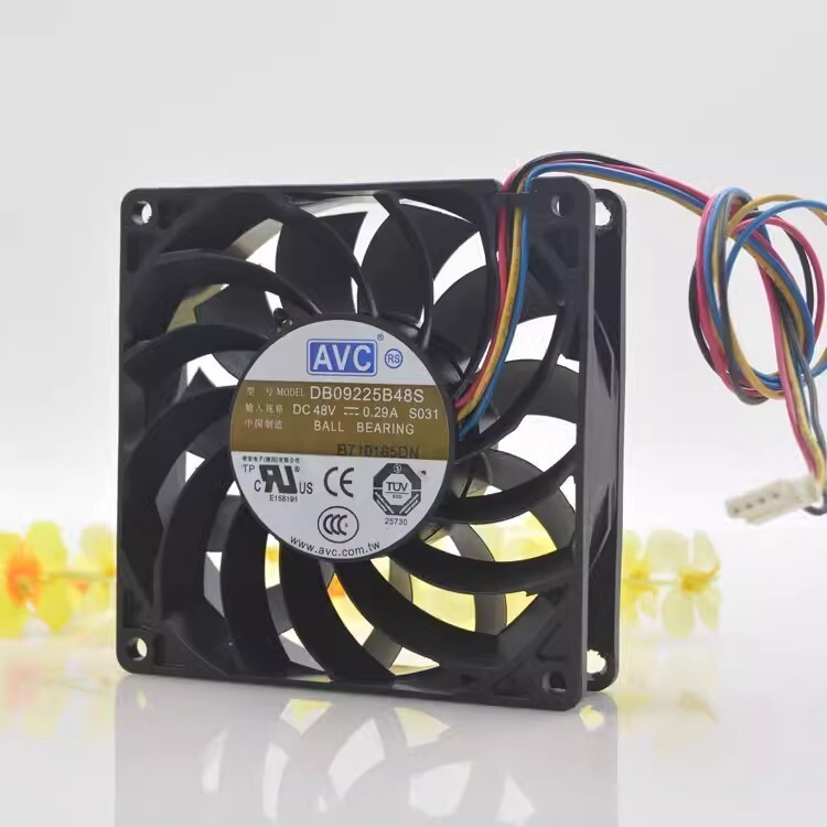 AVC DB09225B48S 9025 DC48V 0.29A 9CM 4-Wire Server Cooling Fan