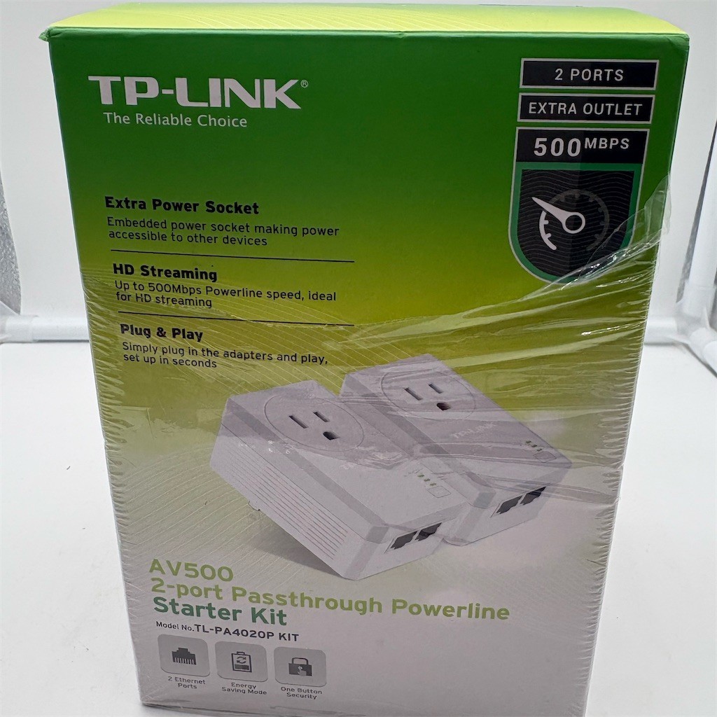 TP-Link AV500 Powerline Network Adapter Starter Kit 2-Port Passthrough