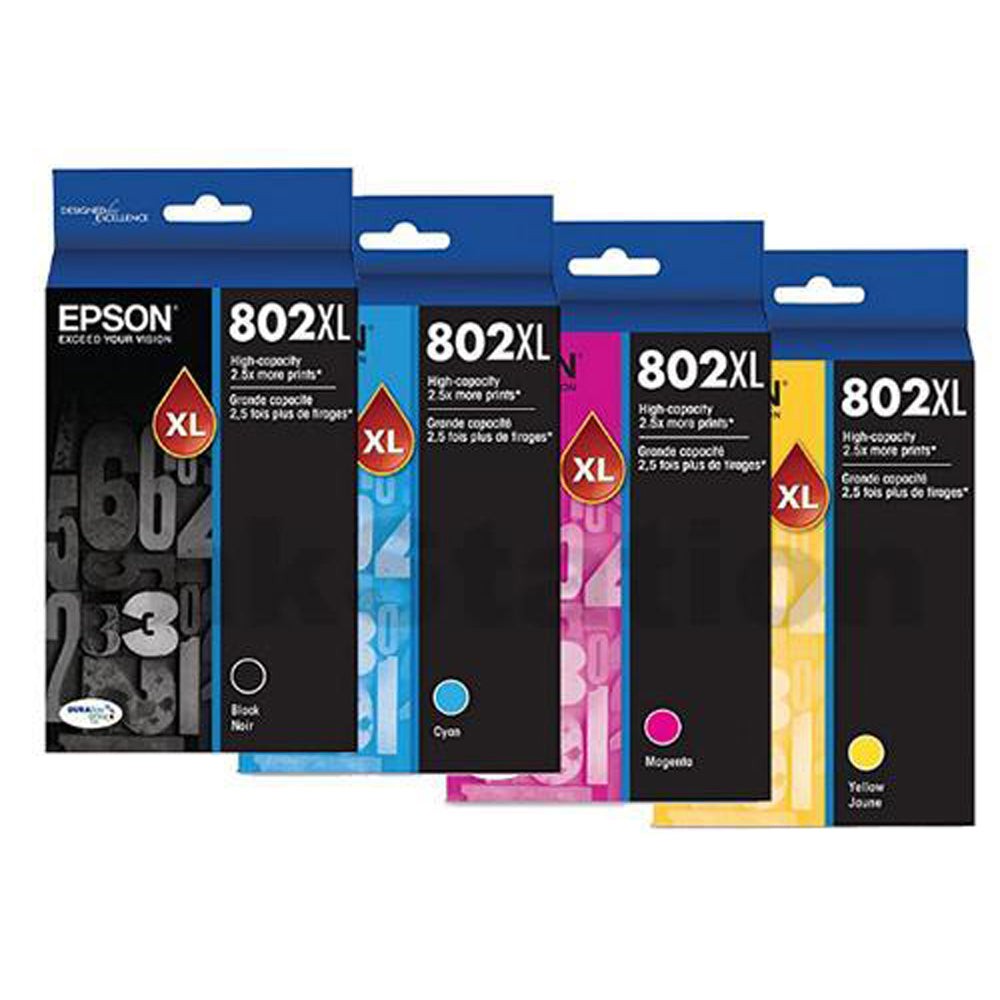 AU GENUINE Original Epson 802XL 4 Colours Value Pack High Capacity Ink Cartridge