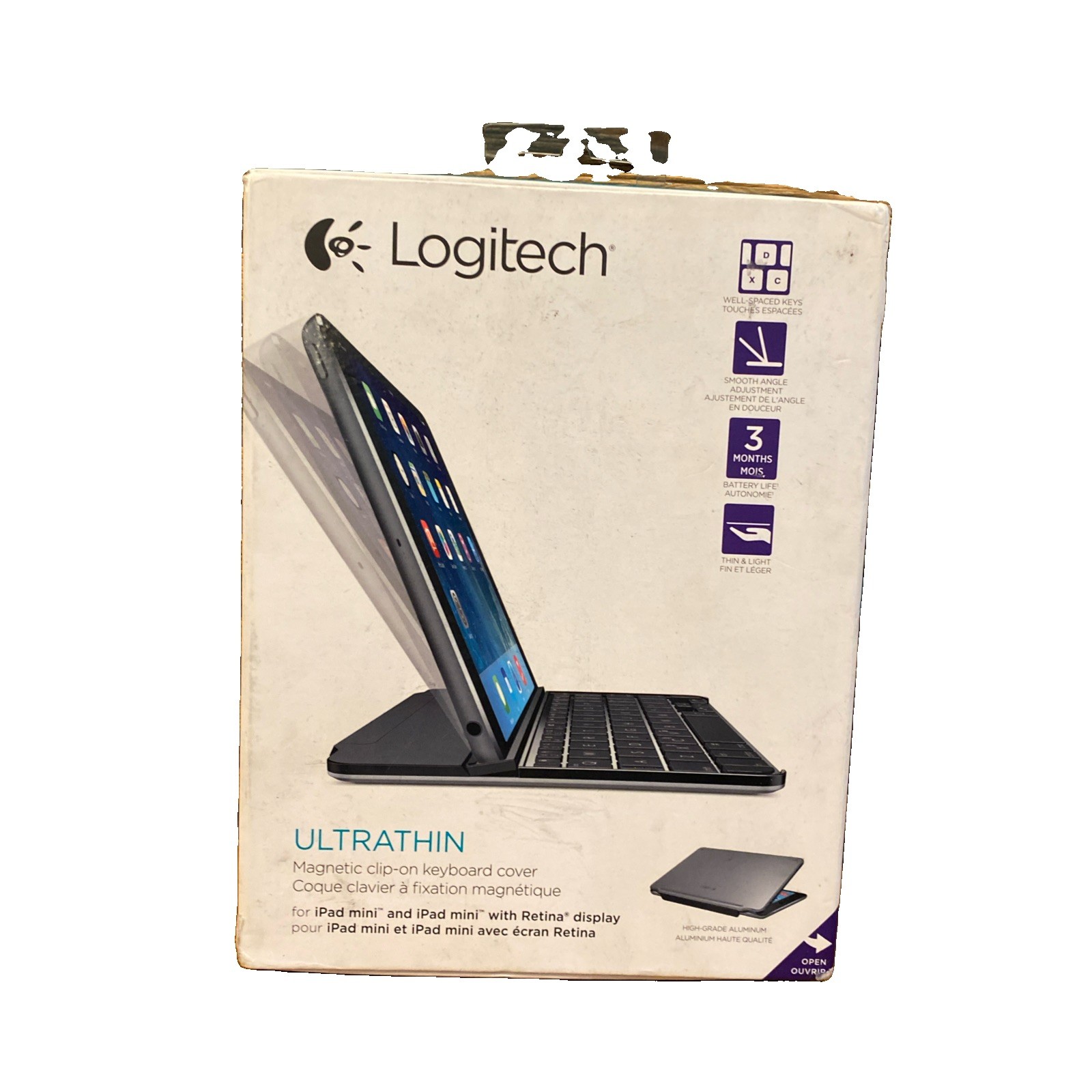 Logitech Wireless Ultrathin Keyboard Cover iPad mini  Silver