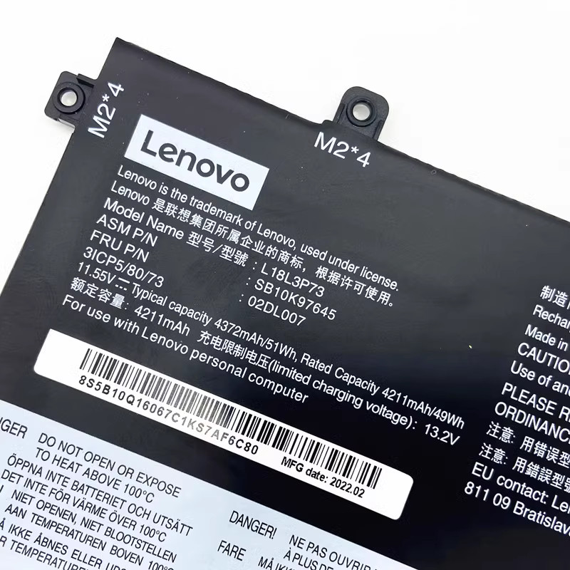 NEW Genuine 51Wh L18L3P73 Battery For Lenovo ThinkPad T490 T495 T14 P43S Series