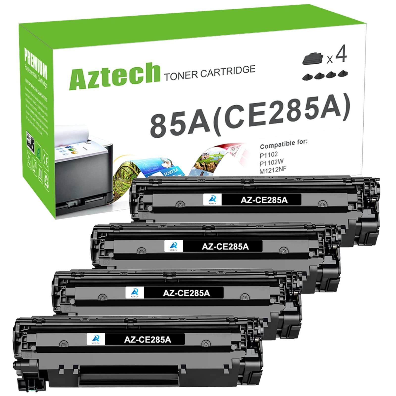 Aztech Compatible 85A Toner Cartridge Replacement for HP 85A CE285A Toner Car...