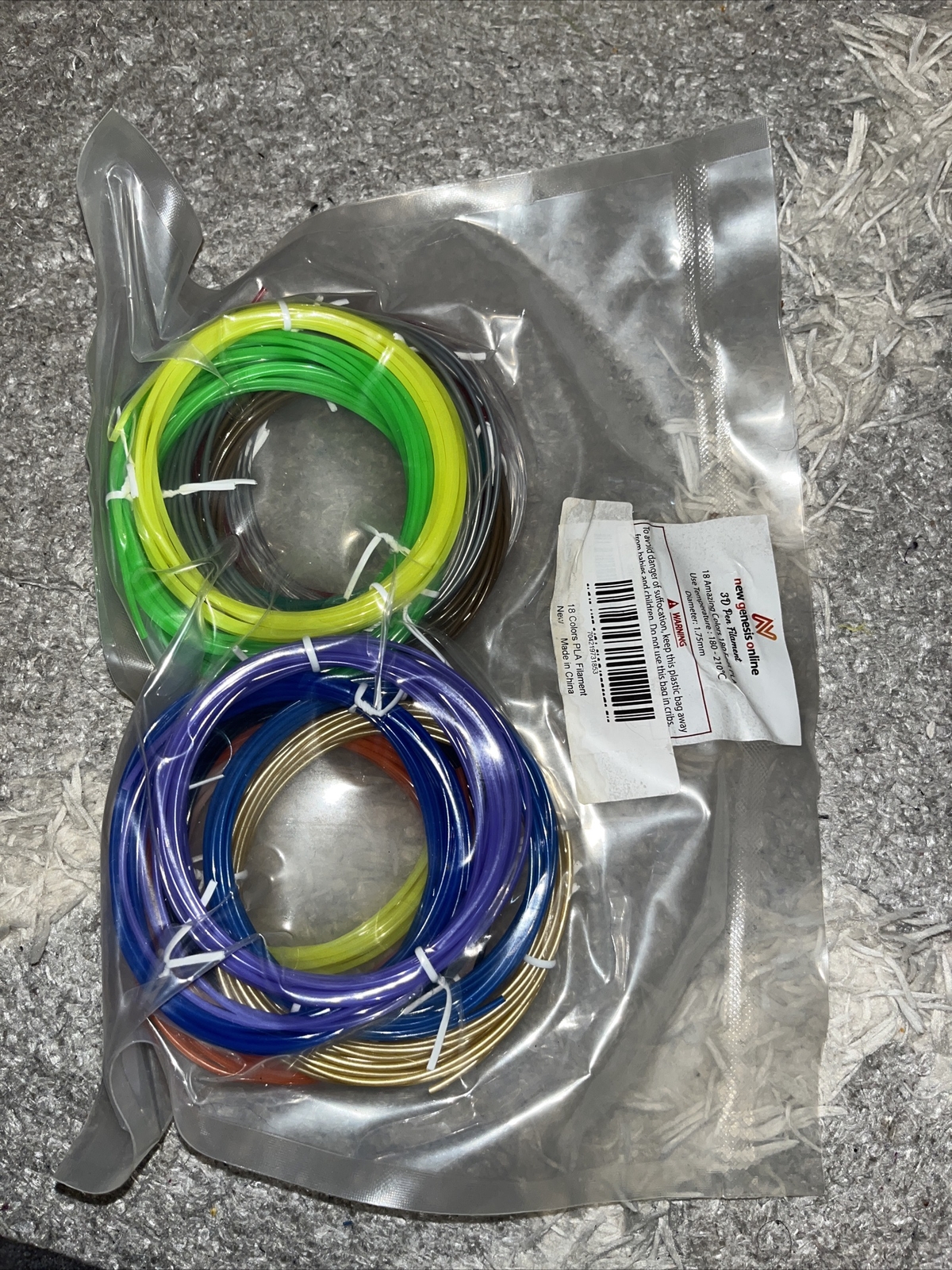 New Genesis Online 3D Pen Filament 18 Colors 10 Each Color 180 Total 