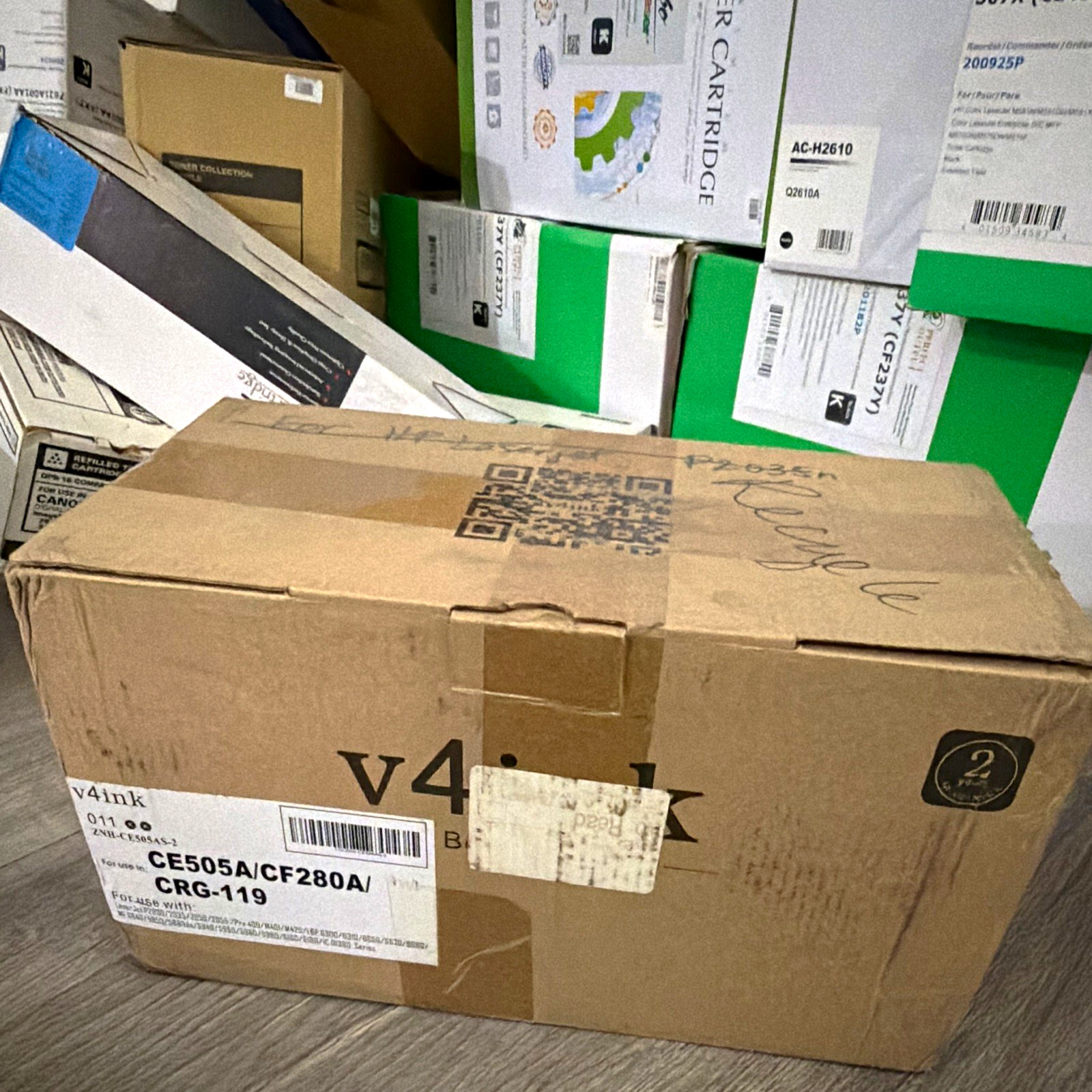 V4INK Toner Cartridge CE505A CF280A CRG-119 – HP 05A 80A Canon 119 – New. 2 pac